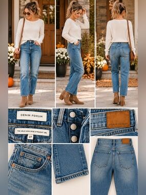 Aritzia Denim Forum Arlo High Rise Straight 26L Jeans Size 27